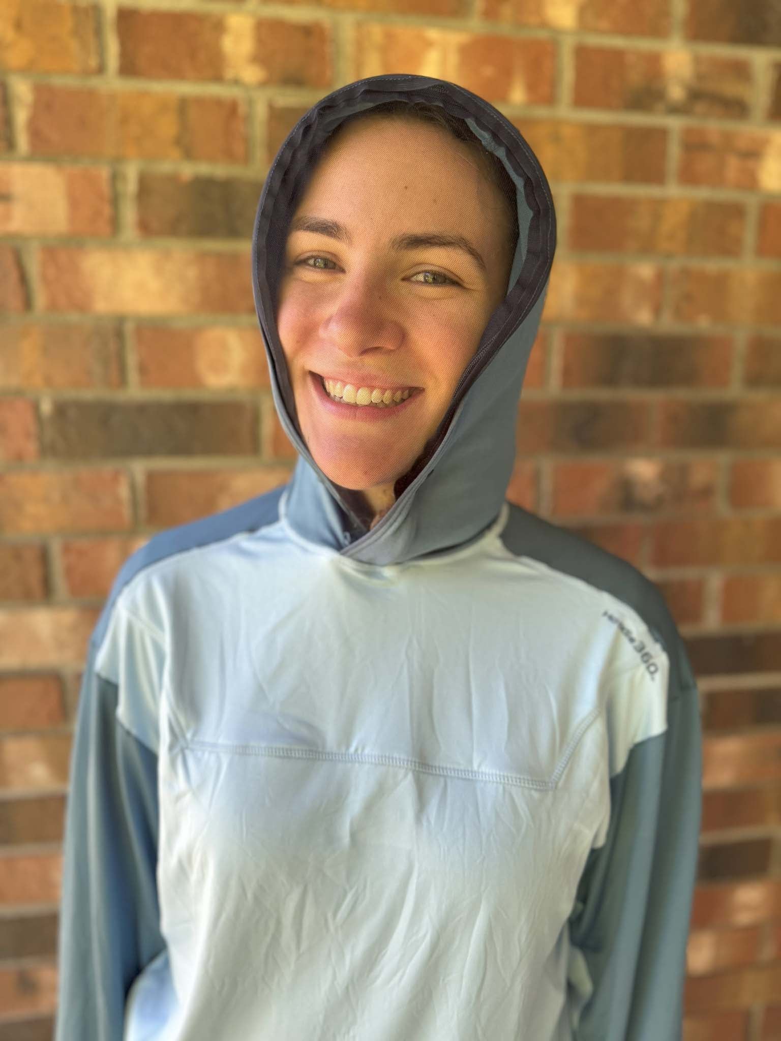 Hoodie360 with deployed face screen